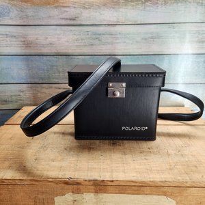 Vintage Black Leather Polaroid Camera Bag/Purse - Excellent Condition